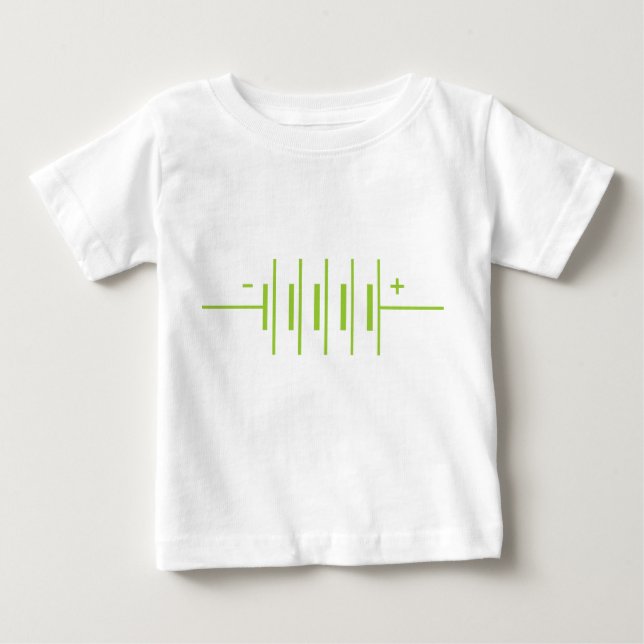 Camiseta Para Bebê Símbolo de Baterias (Frente)