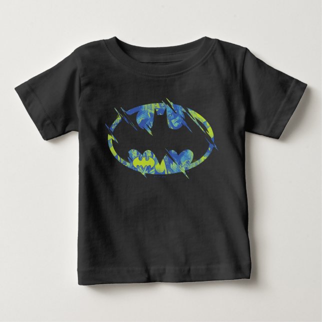 Camiseta Para Bebê Símbolo de Batman de Ligação Elétrica (Frente)