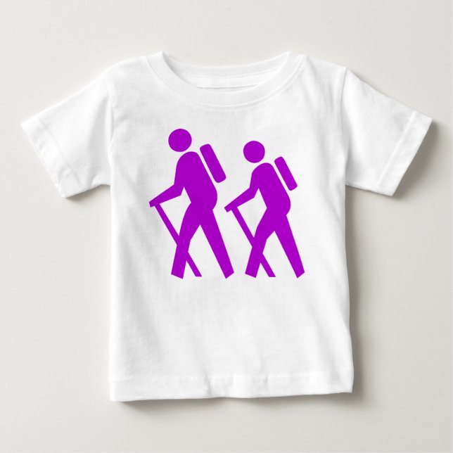 Camiseta Para Bebê Símbolo de caminhada (Frente)