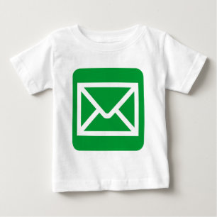 Camiseta Para Bebê Símbolo de Envelope - Verde Grass