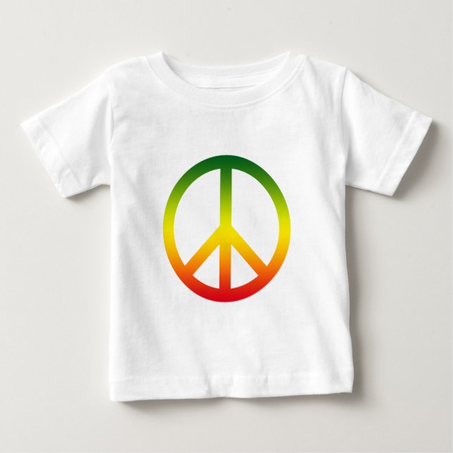 Camiseta Para Bebê Símbolo de paz Rasta (Frente)