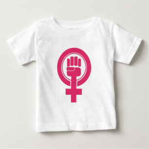 Camiseta Para Bebê Símbolo de resistência feminina