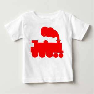 Camiseta Para Bebê Símbolo do comboio a vapor - Vermelho