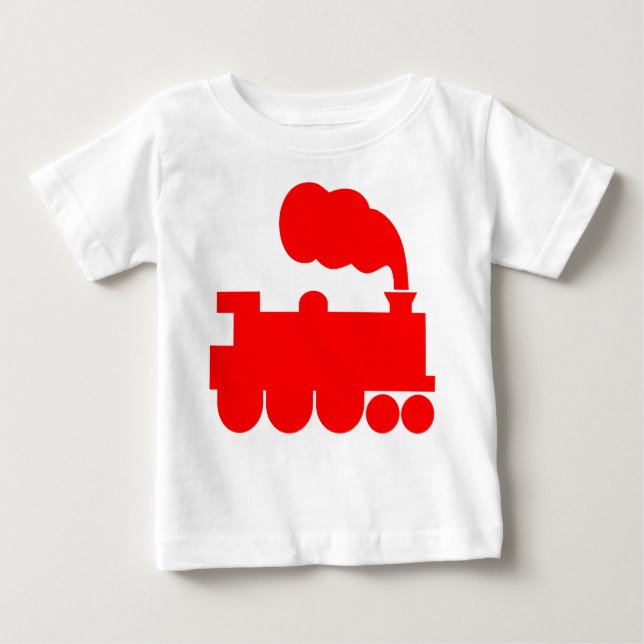 Camiseta Para Bebê Símbolo do comboio a vapor - Vermelho (Frente)