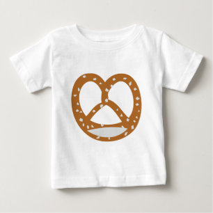 Camiseta Para Bebê símbolo do logotipo da padaria do pretzel do