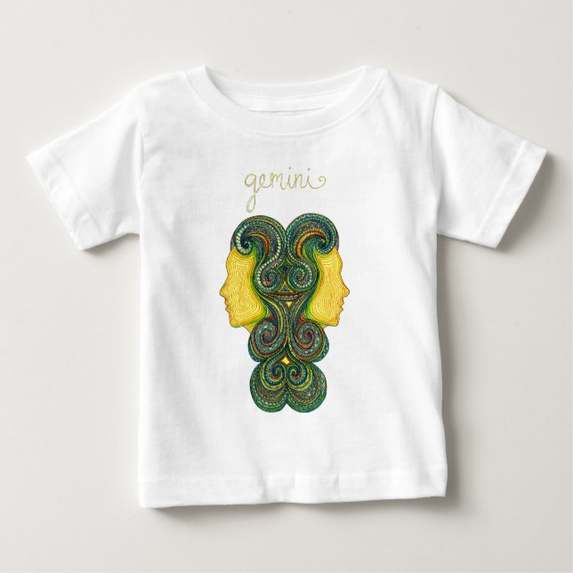 Camiseta Para Bebê Símbolo dos Gêmeos (Frente)