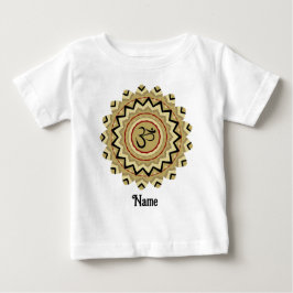 Camiseta Para Bebê Símbolo Espiritual Mandala Yoga Om Retropersonaliz