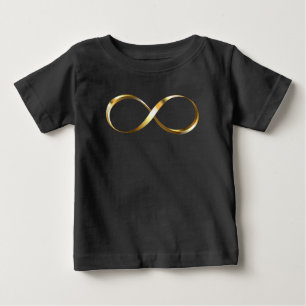 Camiseta Para Bebê Símbolo Infinity do ouro