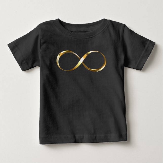 Camiseta Para Bebê Símbolo Infinity do ouro (Frente)