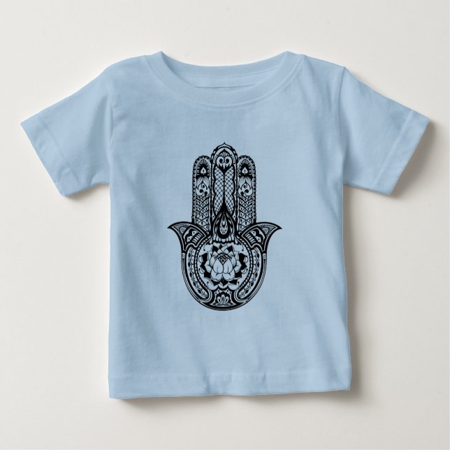 Camiseta Para Bebê Símbolo inspirado de Hamsa (Frente)