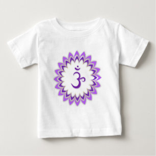 Camiseta Para Bebê Símbolo Om / Coroa