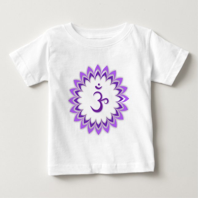 Camiseta Para Bebê Símbolo Om / Coroa (Frente)