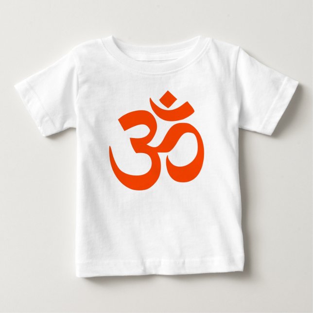 Camiseta Para Bebê Símbolo Om Indiano (Frente)