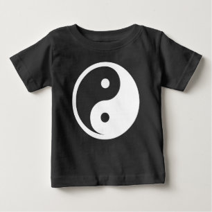 Camiseta Para Bebê Símbolo Yin Yang - desenho de tatuagem sólido 2