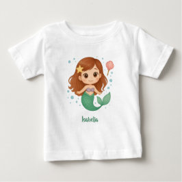 Camiseta Para Bebê Simple cute little mermaid