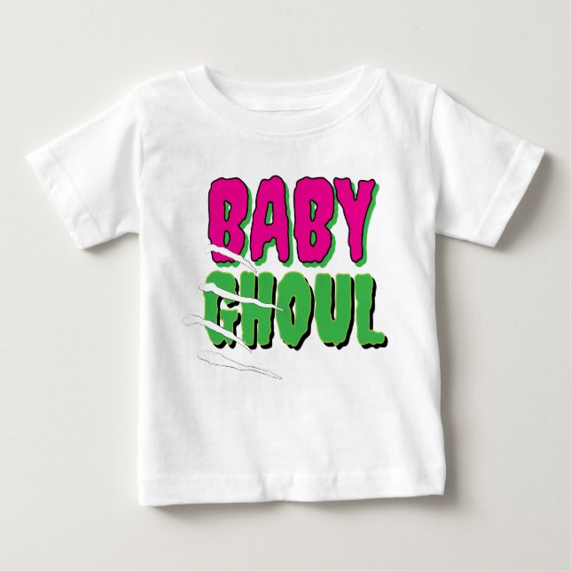 Camiseta Para Bebê Simples "Baby Ghoul" T- Shirt do Halloween (Frente)