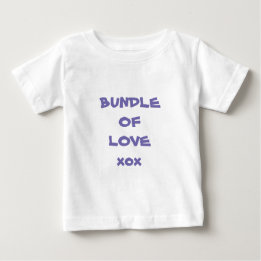 Camiseta Para Bebê Simples Super Bonito, Branco 'Bundle of Love Xox'
