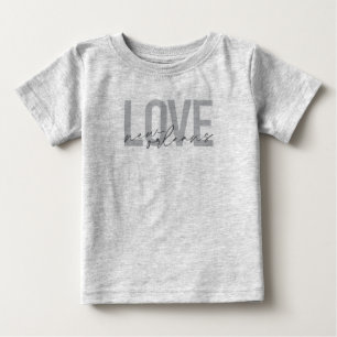 Camiseta Para Bebê Simples, urbano, moderno e legal design amando Nov
