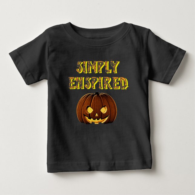 Camiseta Para Bebê Simplesmente Encantado Halloween Baby Edition (Frente)