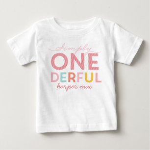 CAMISETA PARA BEBÊ SIMPLESMENTE ONEDERFUL MARAVILHOSO