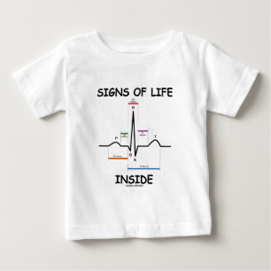 Camiseta Para Bebê Sinais do interior da vida (pulsação do coraçã