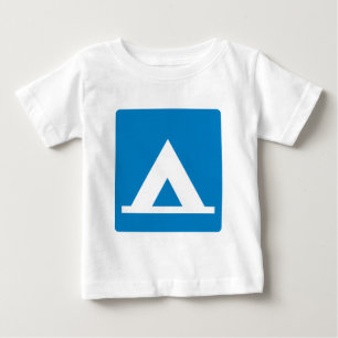 Camiseta Para Bebê Sinal da estrada do acampamento
