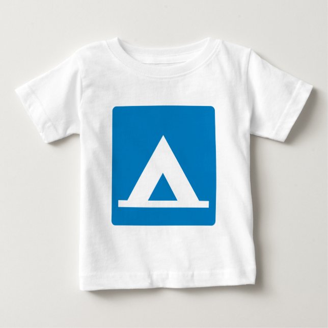 Camiseta Para Bebê Sinal da estrada do acampamento (Frente)