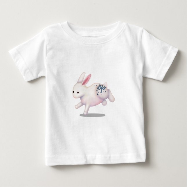 Camiseta Para Bebê Sinal de Astrologia Cuta do Coelho Zodíaco Chinês (Frente)