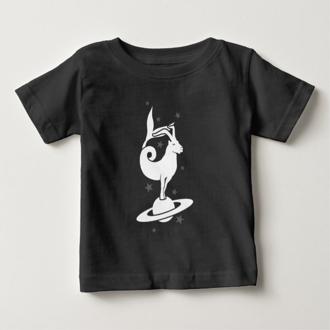 Camiseta Para Bebê Sinal de Capricórnio zodiac (Frente)