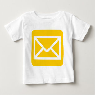 Camiseta Para Bebê Sinal de envelope - âmbar
