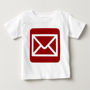 Camiseta Para Bebê Sinal de envelope - Vermelho Ruby