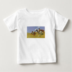 Camiseta Para Bebê Sinal de fumaça ~ Frederic Remington