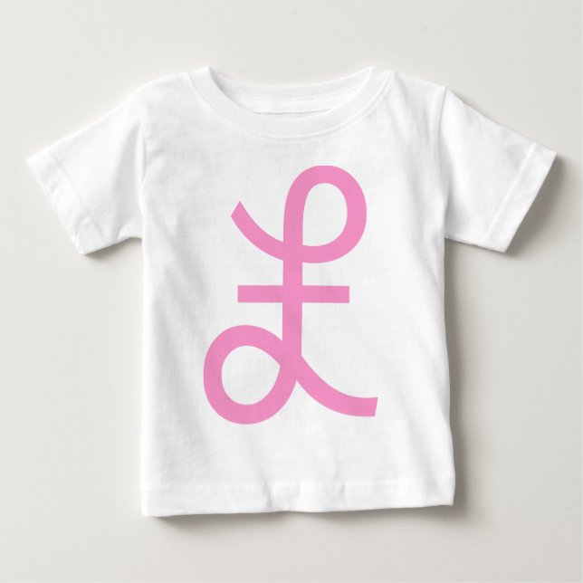 Camiseta Para Bebê Sinal de libra (Frente)