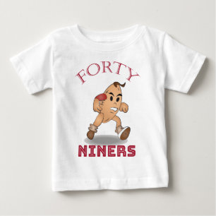 Camiseta Para Bebê Sinal de Mascote de Futebol Americano de Quarenta