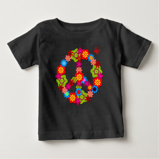 Camiseta Para Bebê Sinal de paz bebê orgânico
