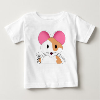 Camiseta Para Bebê Sinal de paz do hamster