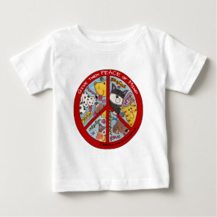 Camiseta Para Bebê Sinal de Paz Proteção Animal