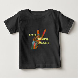 Camiseta Para Bebê Sinal de Vibes de Hakuna Matata