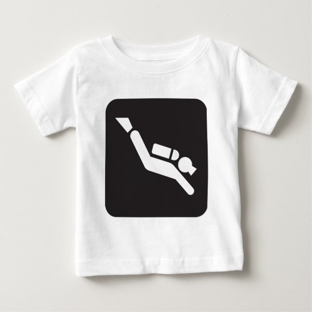 Camiseta Para Bebê Sinal do mergulho autónomo (Frente)