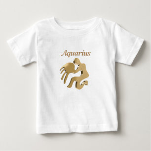 Camiseta Para Bebê Sinal do ouro do Aquário