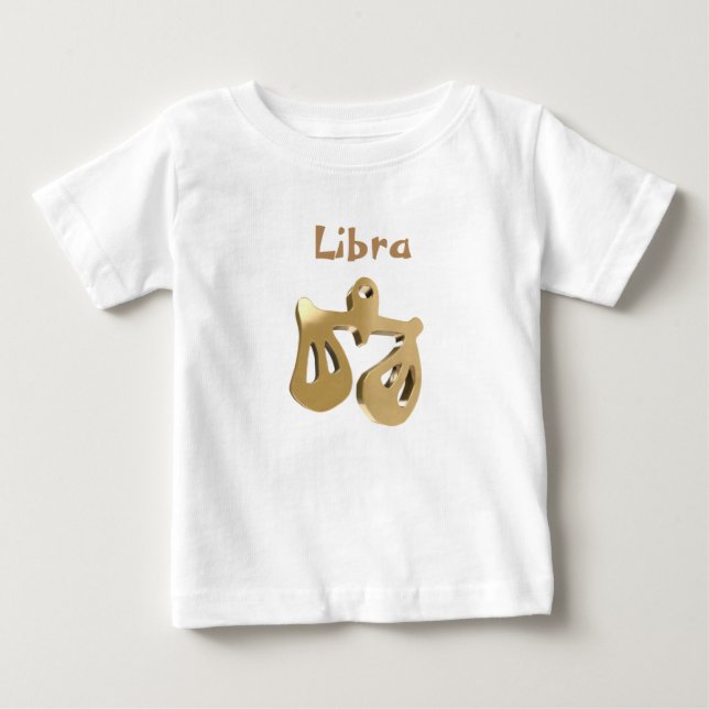 Camiseta Para Bebê Sinal do ouro do Libra (Frente)