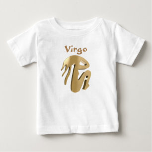 Camiseta Para Bebê Sinal do ouro do Virgo