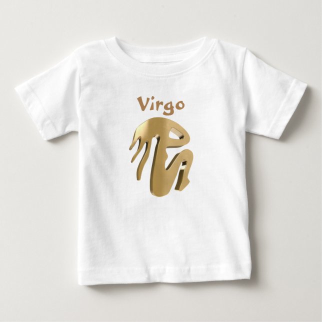 Camiseta Para Bebê Sinal do ouro do Virgo (Frente)