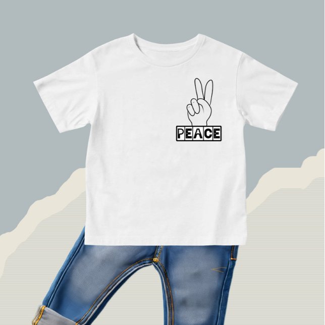 Camiseta Para Bebê Sinal pacífico (Criador carregado)
