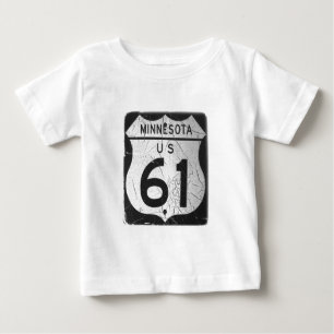Camiseta Para Bebê Sinal velho da estrada 61