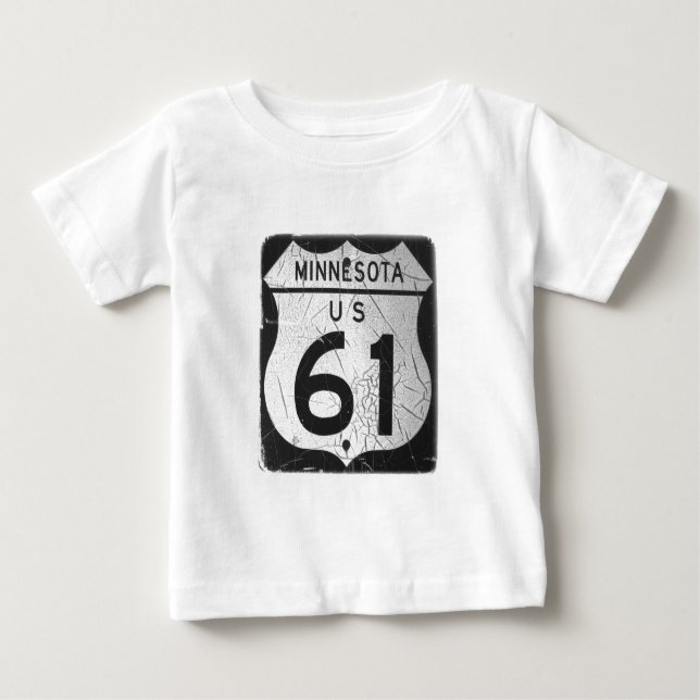 Camiseta Para Bebê Sinal velho da estrada 61 (Frente)
