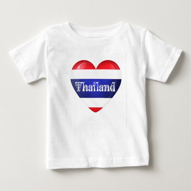Camiseta Para Bebê Sinalizador Coração da Tailândia (Frente)