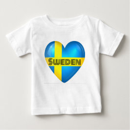 Camiseta Para Bebê Sinalizador de Coração de suecia