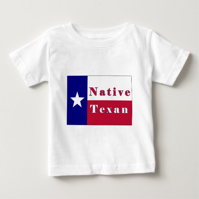Camiseta Para Bebê Sinalizador de Estrela Única do Texano Nativo (Frente)