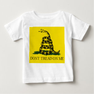 Camiseta Para Bebê Sinalizador de Gadsden (Não Piso em Mim) (Sinaliza